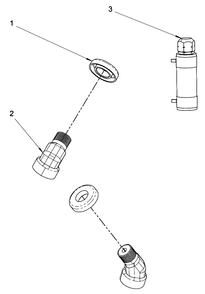Engine Service Parts - Coolant Fittings Diagram and Parts List for 076138-00  Briggs and Stratton Generator